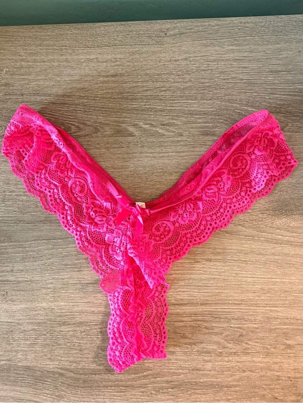 Women's Lace Thong Panty - Hot Pink